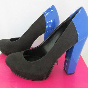 KENSIE GIRL shoes heel platform pump black/blue